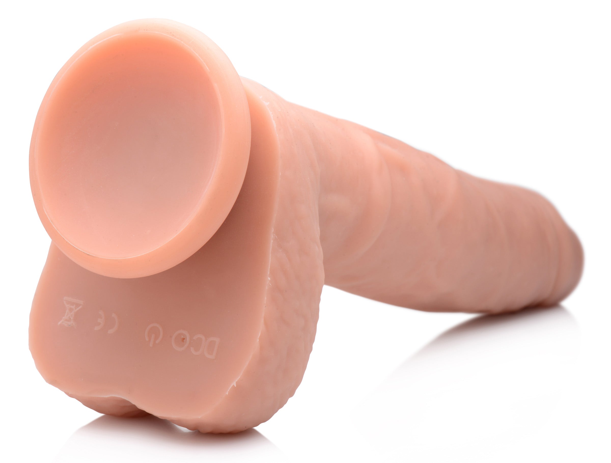 Vibrating &amp; Thrusting Remote Control Silicone Dildo