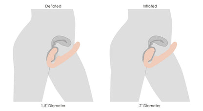 Ergo-fit Twist Inflatable Vibrating Silicone Strapless Strap-on