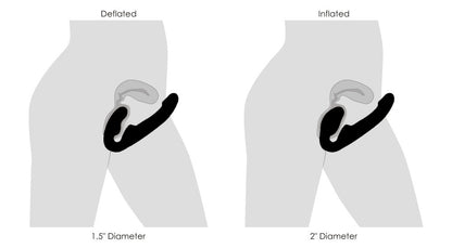 Ergo-fit Twist Inflatable Vibrating Silicone Strapless Strap-on