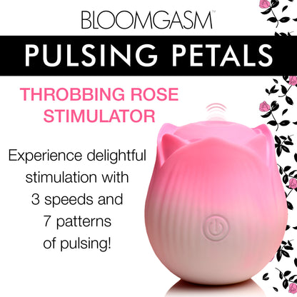 Bloomgasm Pulsing Petals Throbbing Rose Stimulator - Red