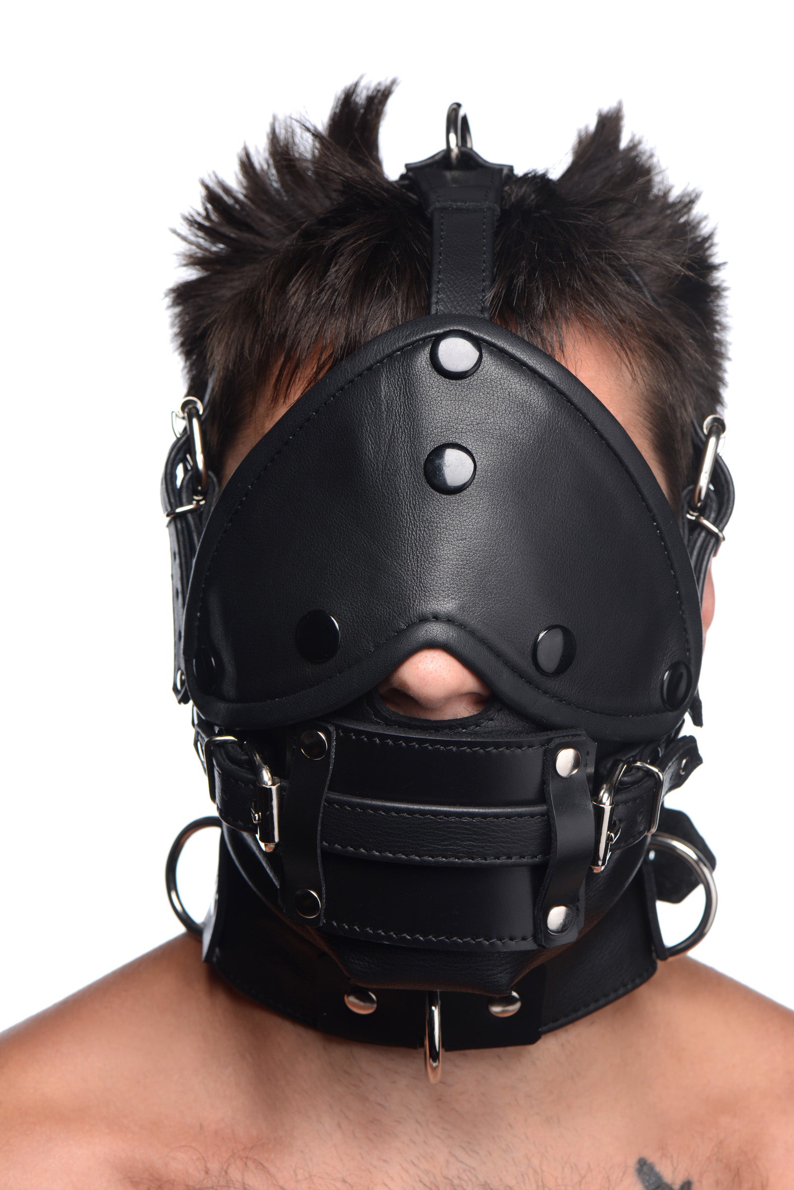 Leather Head Harness With Removeable Gag