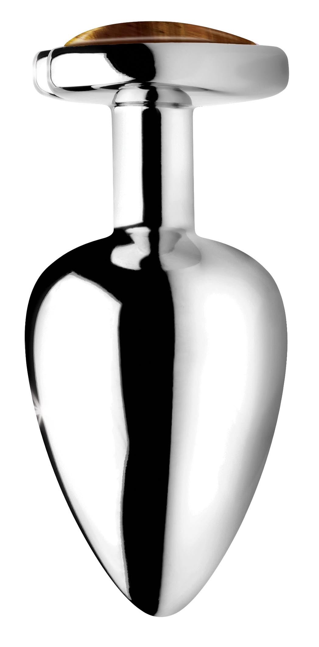 Authentic Tigers Eye Gemstone Heart Anal Plug