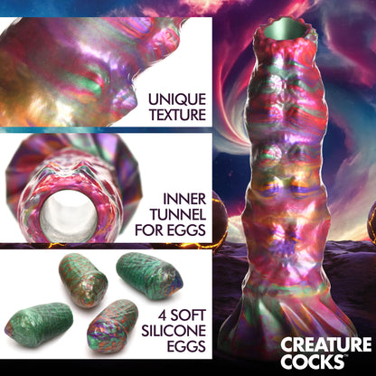Larva Silicone Ovipositor Dildo With Eggs