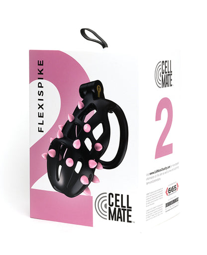 Sport Fucker Cellmate FlexiSpike Chastity Cage - Black/Pink
