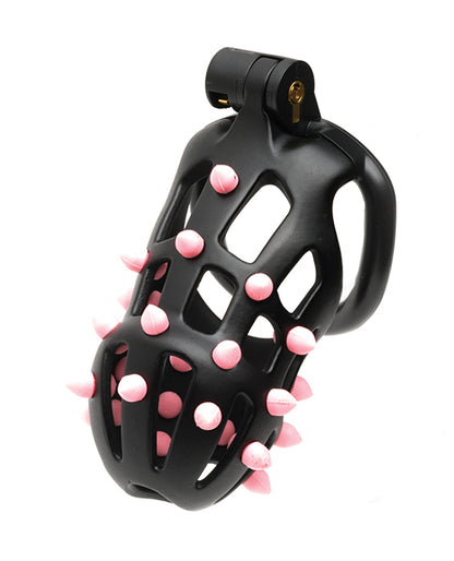 Sport Fucker Cellmate FlexiSpike Chastity Cage - Black/Pink