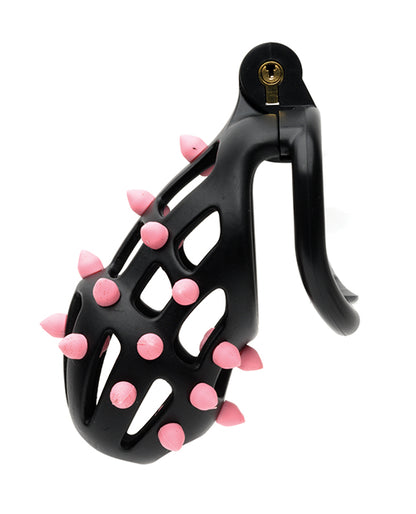 Sport Fucker Cellmate FlexiSpike Chastity Cage - Black/Pink