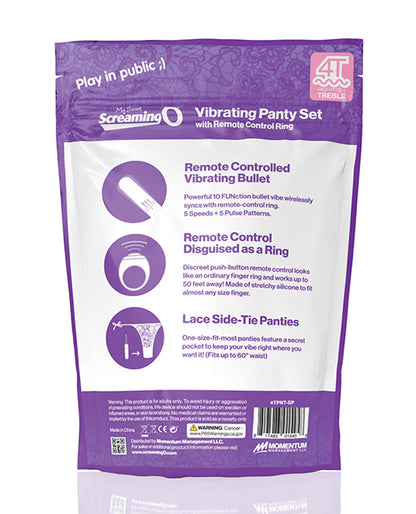 Screaming O My Secret 4t Panty Vibe W/remote