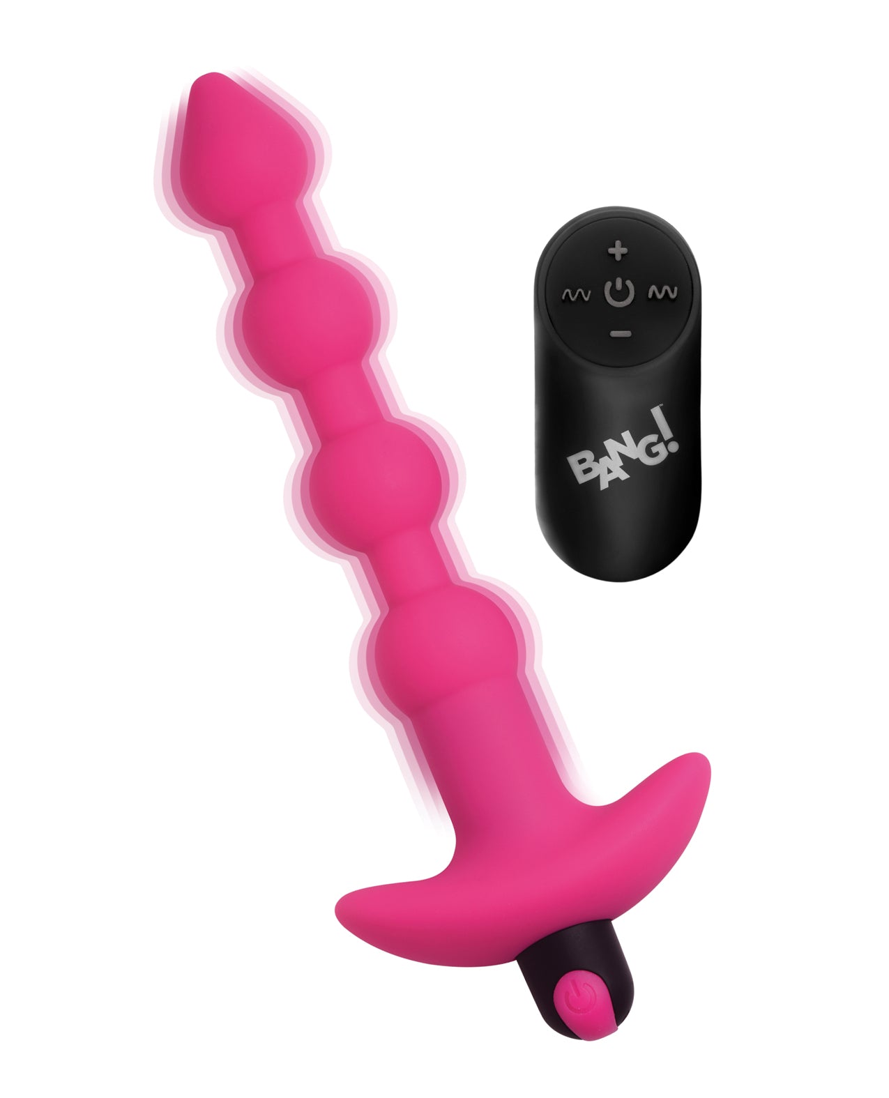 Bang! 28X Vibrating Silicone Anal Beads w/Remote Control
