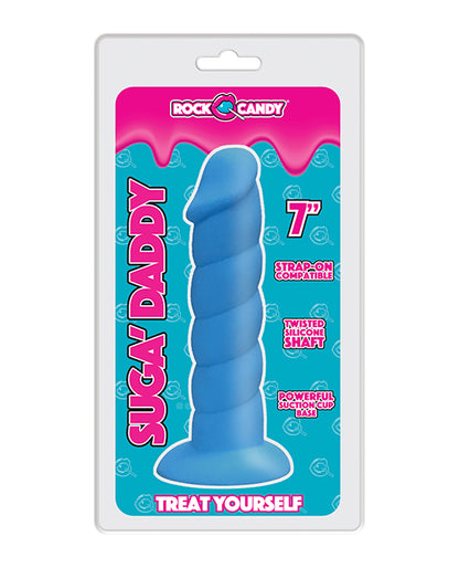 Rock Candy Suga Daddy Silicone Dildo - Blue