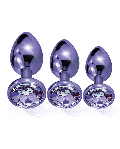 Nixie Metal Butt Plug Trainer Set W/inlaid Jewel