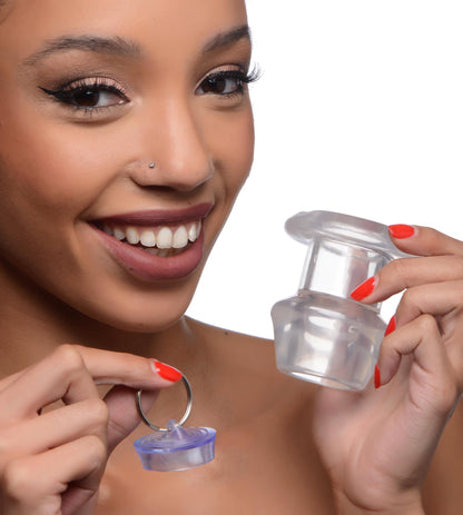 Ass Bung Clear Hollow Anal Dilator With Plug