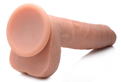 Vibrating &amp; Thrusting Remote Control Silicone Dildo