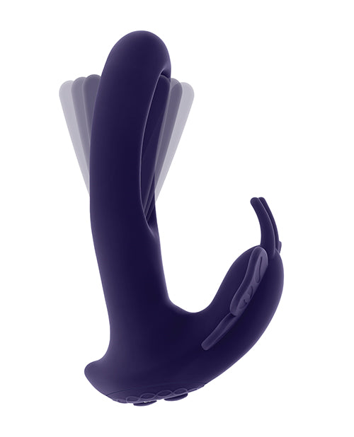 Evolved Lord of the Wings Flapping &amp; Vibrating Stimulator - Purple