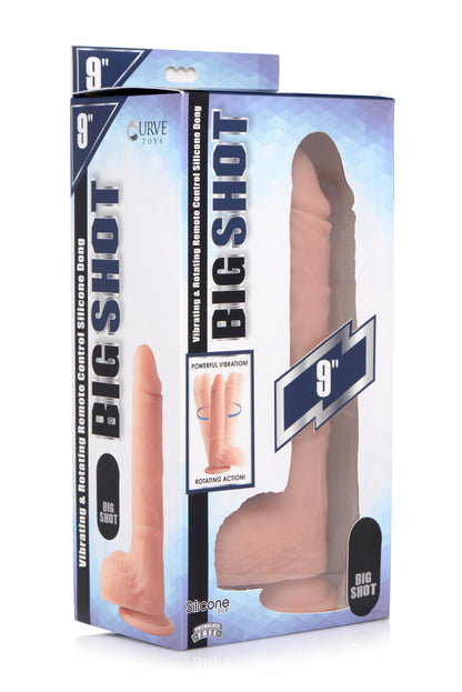 Vibrating And Rotating Remote Control Silicone Dildo With Balls