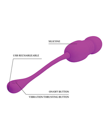 Pretty Love Callie Thrusting &amp; Vibrating Egg - Fuchsia