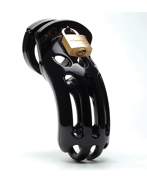 The Curve 3 3/4" Curved Cock Cage &amp; Lock Set  - Black