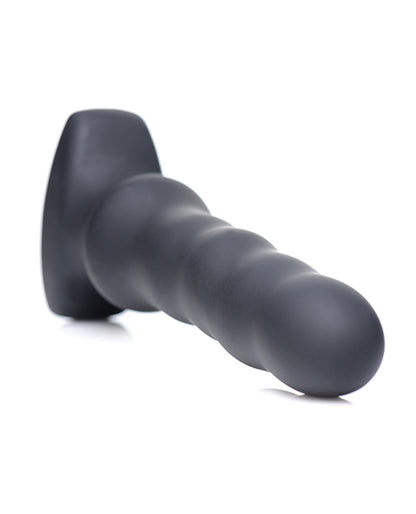 ThunderPlugs Silicone Vibrating &amp; Squirming Plug w/Remote - Black