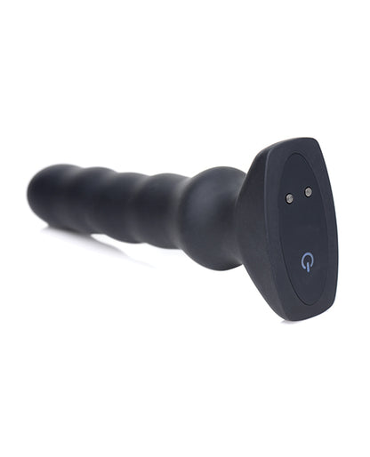 ThunderPlugs Silicone Vibrating &amp; Squirming Plug w/Remote - Black