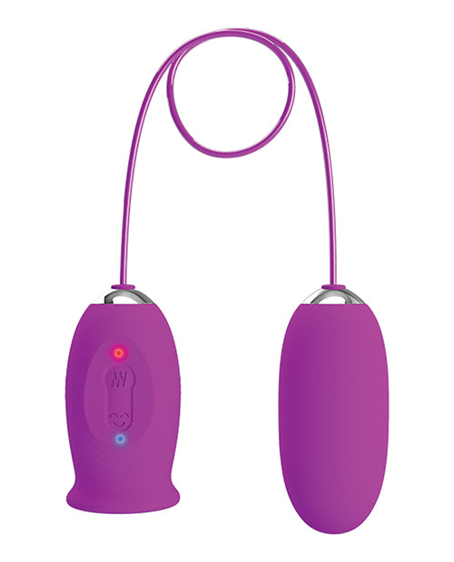 Pretty Love Daisy Silicone Licker &amp; Vibrating Egg - Fuchsia
