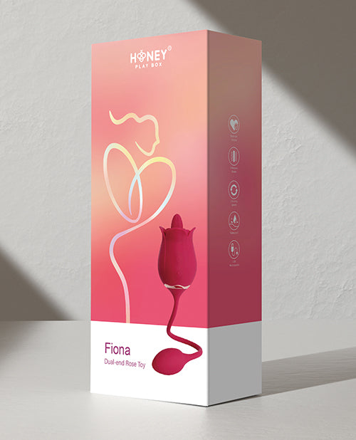 Fiona Clit Licking Rose &amp; Vibrating Egg - Red
