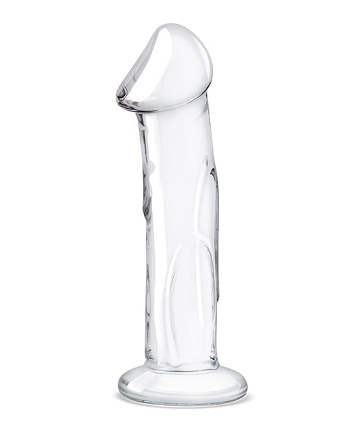 Glas 6" Dildo w/Veins &amp; Flat Base