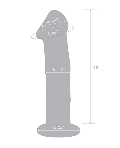 Glas 6" Dildo w/Veins &amp; Flat Base