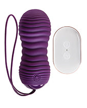 Evolved Eager Egg Vibrating &amp; Thrusting Egg w/Remote - Purple