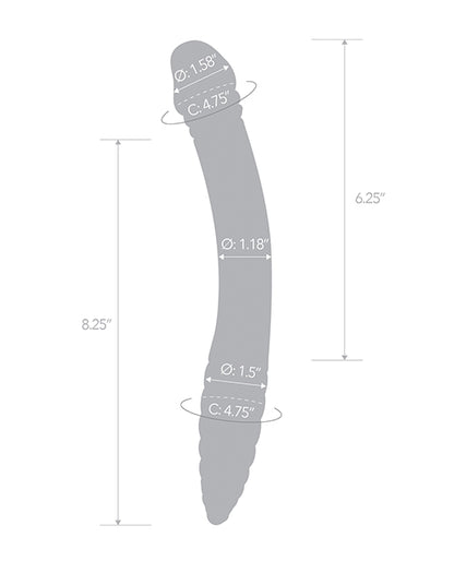 Glas 11" Double-sided Dildo G-Spot &amp; P-Spot Stimulation