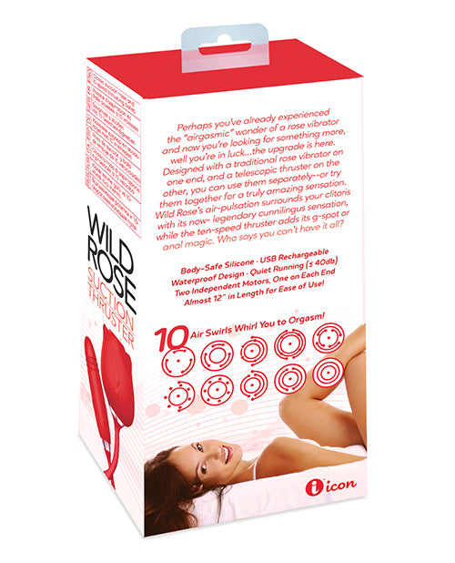 Wild Rose &amp; Thruster Vibrator - Red