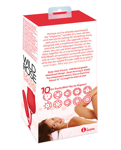 Wild Rose &amp; Thruster Vibrator - Red