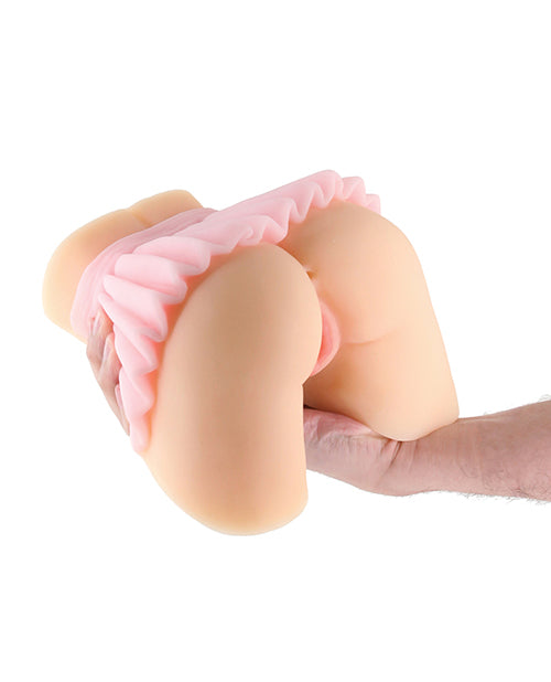 Barely Legal Senna Skirted Pussy &amp; Anal Stroker - White