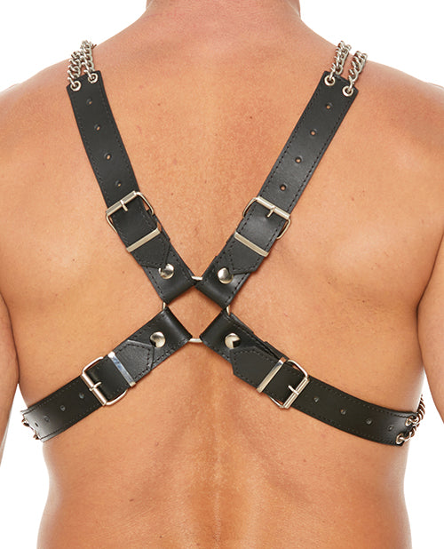 Shots Uomo Chain &amp; Chain Harness - Black