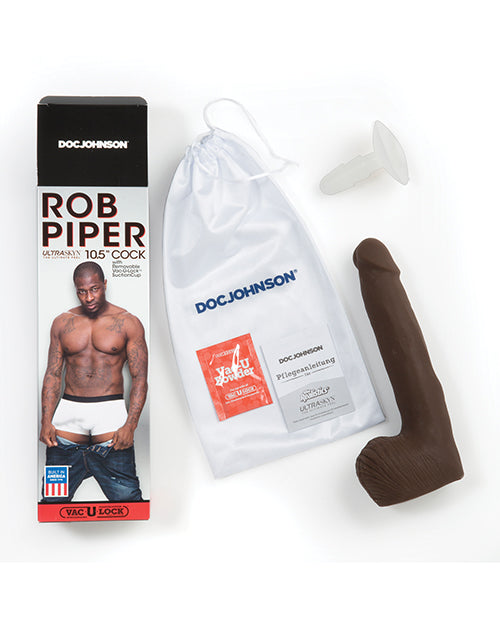 Rob Piper Cock w/Balls &amp; Suction Cup - Chocolate