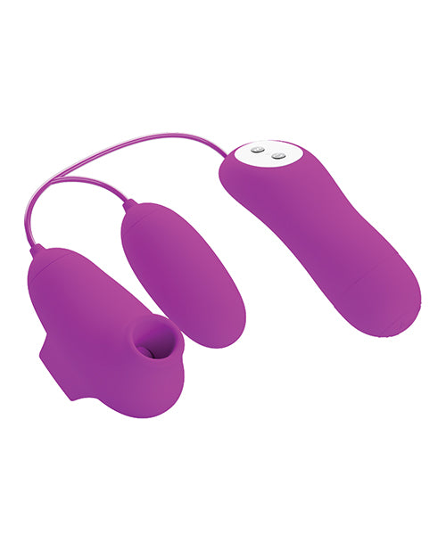 Pretty Love Suction &amp; Vibro Bullets - Fuchsia