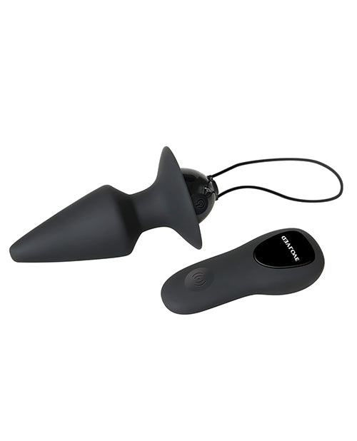 Evolved Plug &amp; Play Remote Anal Plug - Black
