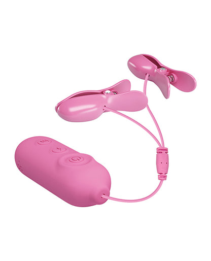 Pretty Love Romantic Wave II Estim &amp; Vibrating Nipple Clip - Pink