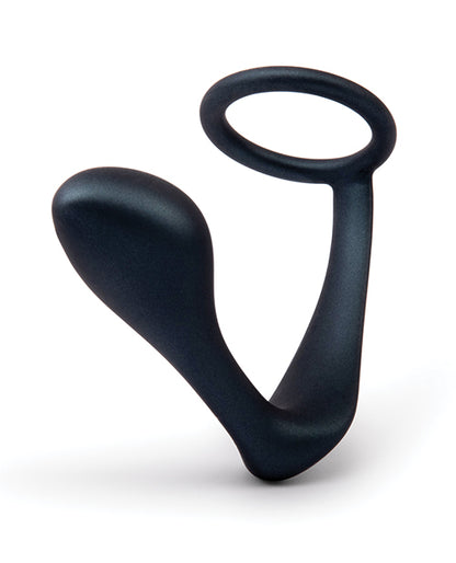B-Vibe Butties Ringer Cock Ring &amp; Prostate Plug - Black