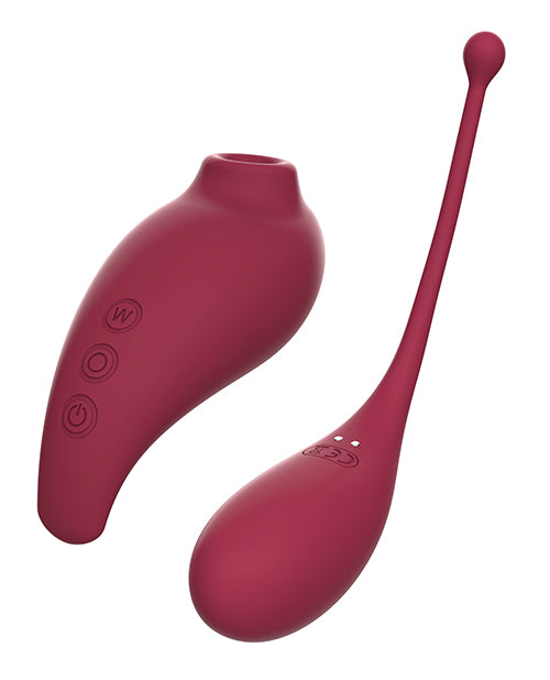 Adrien Lastic Inspiration Clitoral Suction Stimulator &amp; Vibrating Egg - Red