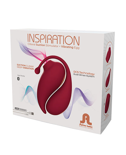 Adrien Lastic Inspiration Clitoral Suction Stimulator &amp; Vibrating Egg - Red