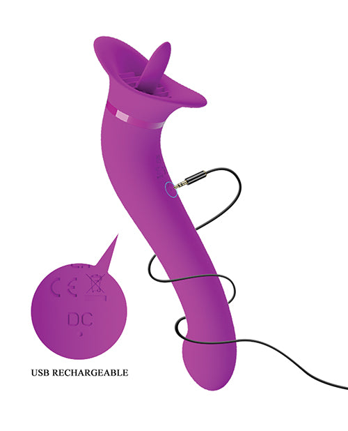 Pretty Love Faust Licking Trumpet &amp; Vibe - Fuchsia