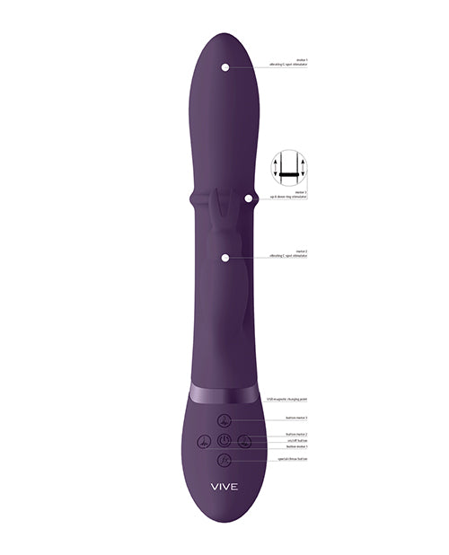 Shots Vive Halo Up &amp; Down Ring G-Spot Rabbit - Purple