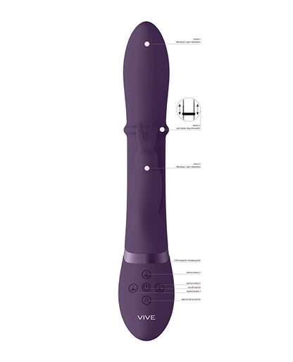 Shots Vive Halo Up &amp; Down Ring G-Spot Rabbit - Purple