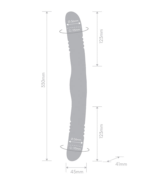 Together Double Delight Double-Ended Vibrating &amp; Thrusting Vibrator - Purple