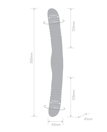 Together Double Delight Double-Ended Vibrating &amp; Thrusting Vibrator - Purple