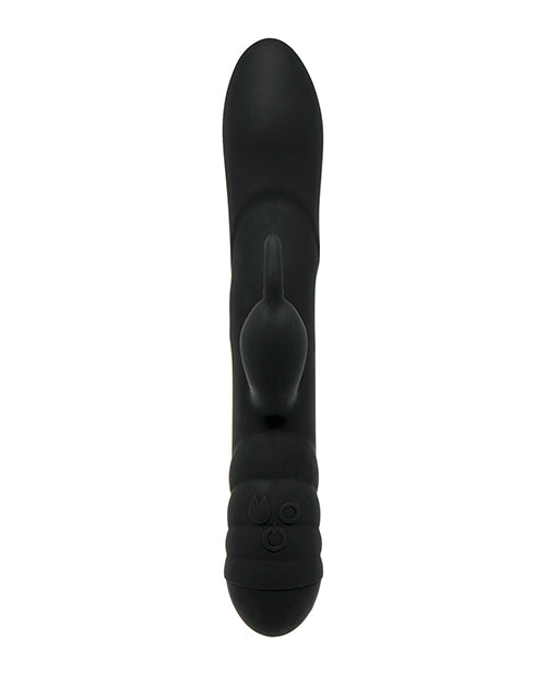 Adrien Lastic Twister Clitoral Sucker &amp; Vibrating Rabbit - Black