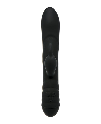 Adrien Lastic Twister Clitoral Sucker &amp; Vibrating Rabbit - Black