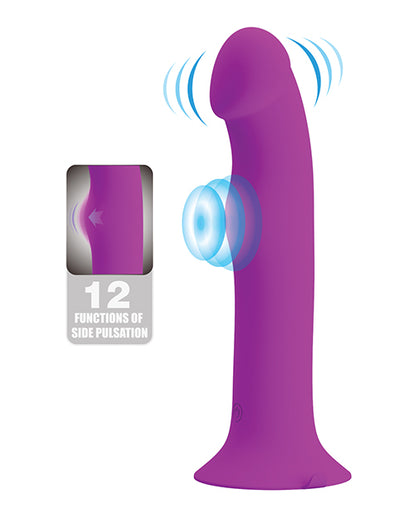 Pretty Love Murray Pulsating &amp; Vibrating Suction Cup Dildo - Black