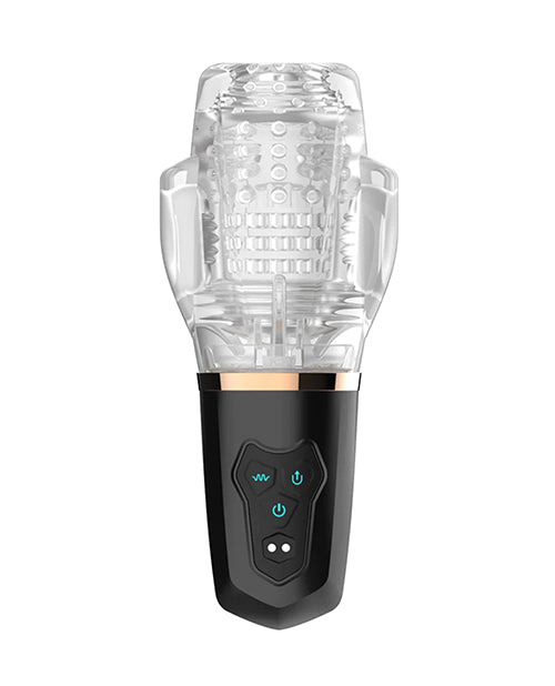 The Male Rose 2 Sucking &amp; Vibrating Blow Job Sucker - Black