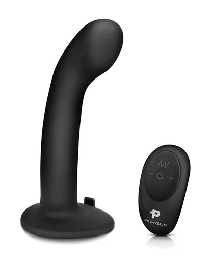 Pegasus 6" Rechargeable P-Spot G-Spot Peg w/Adjustable Harness &amp; Remote Set - Black