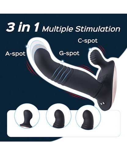 Royal Thrusting Vibrating Prostate &amp; Perineum Massager - Black